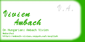 vivien ambach business card